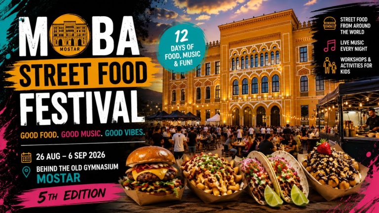 Moba Street Food Festival at the Old Gymnasium in Mostar
